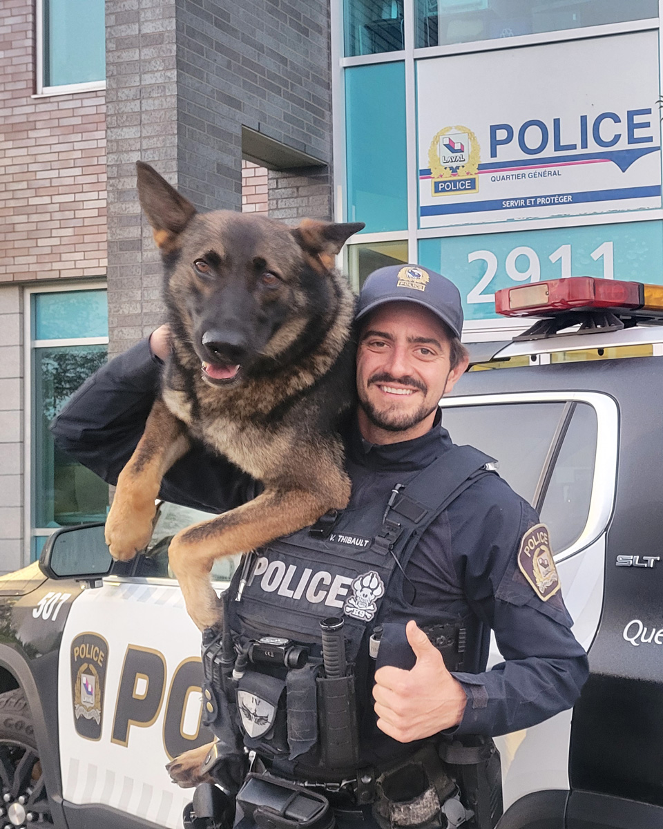 Agent maître-chien Vincent Thibault