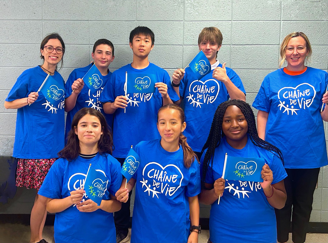 Élèves de l'école Lucille-Teasdale